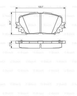 Колодки гальмівні дискові TOYOTA Yaris/Prius \'\'F "06>> PR2 BOSCH 0 986 495 109