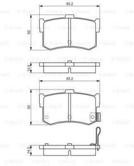 HYUNDAI гальмівні колодки задні Sonata 91- BOSCH 0 986 495 121