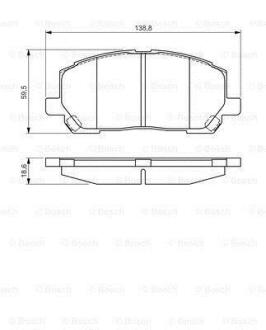 TOYOTA Гальмівні колодки передн. Lexus RX 00- BOSCH 0 986 495 126