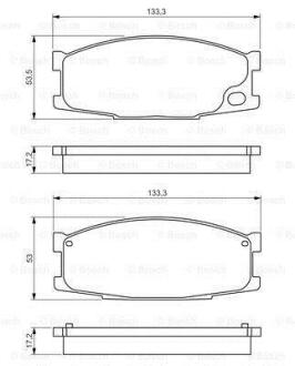 MITSUBISHI К-т гальмівних колодок передніх Canter BOSCH 0 986 495 130