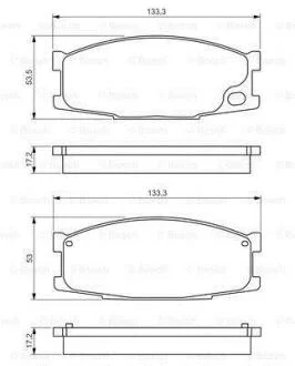 MITSUBISHI К-т гальмівних колодок передніх Canter BOSCH 0 986 495 130