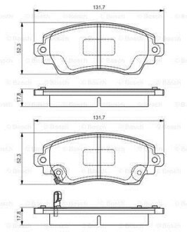 Колодки гальмівні дискові BOSCH 0 986 495 132