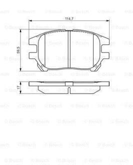 Гальмівні колодки дискові BOSCH 0 986 495 140