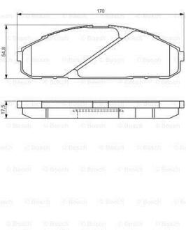 NISSAN гальмівні колодки передн.Patrol GR I 4.2 88- BOSCH 0 986 495 171