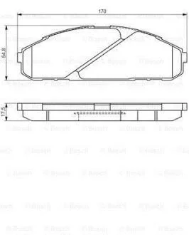 NISSAN гальмівні колодки передн.Patrol GR I 4.2 88- BOSCH 0 986 495 171