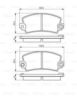Гальмівні колодки передн.. RENAULT 21, 25, Espace 1,6-2,9 BOSCH 0 986 495 270