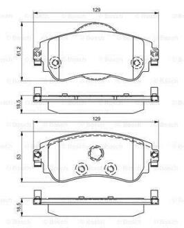 CITROEN гальм.колодки передн. C4 09- BOSCH 0 986 495 304 (фото 1)