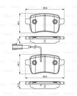 ALFA ROMEO К-т задніх гальм. колодок Giulietta 1,4-1,6 10- BOSCH 0 986 495 305