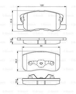 MITSUBISHI колодки гальмівні передн Colt -12 BOSCH 0 986 495 313