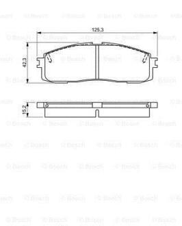 TOYOTA гальмівні колодки передн.Lexus RX 09- BOSCH 0 986 495 330