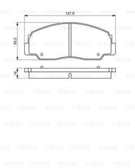 DAIHATSU гальмівні колодки передн. FEROZA 88- BOSCH 0 986 495 339
