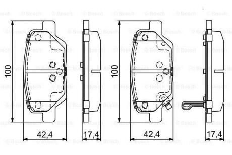 Комплект гальмівних колодок BOSCH 0 986 495 393