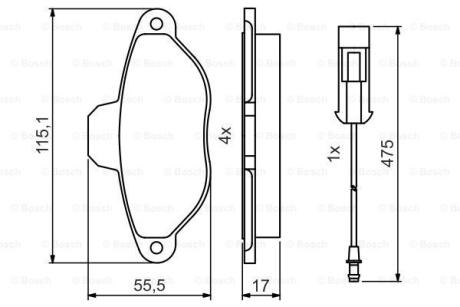 FIAT гальмівні колодки передні Punto 93- BOSCH 0 986 495 475