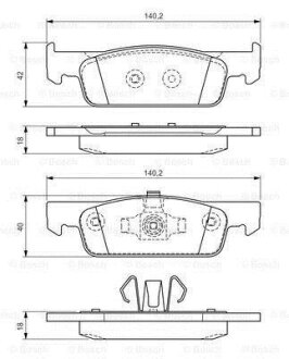 Гальмівні колодки (шт.) BOSCH 0 986 TB3 172