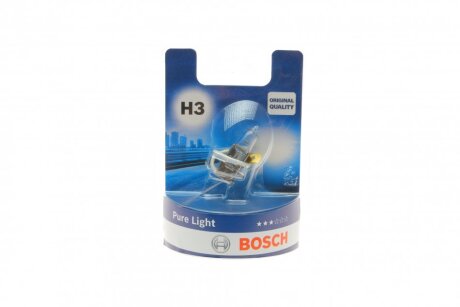Лампочка Pure Light галоген H3 (12 В, 55 Вт, тип гнізда: PK22S) BOSCH 1 987 301 006