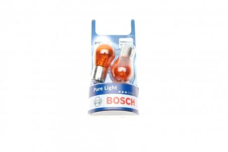 Лампа розжарювання PY21W 12V 21W BAU15s (blister 2шт) BOSCH 1 987 301 018