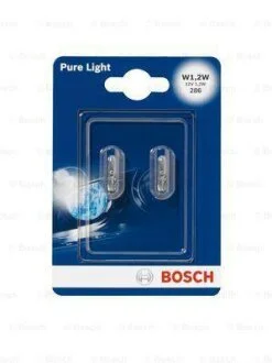 Лампа панелі приладів Pure Light допоміжна PBT5 (12 В, 1,2 Вт, тип гнізда: W2X4,6D) BOSCH 1 987 301 024