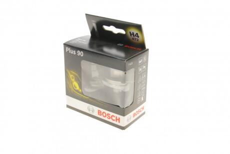 Лампа галогенная Plus 90 H4 12V 60/55W (2 шт.) BOSCH 1 987 301 074