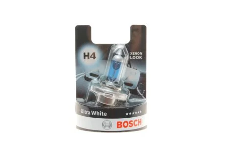Лампочка H4 Ultra White (упаковка-блістер, 1 шт, 12В, 60/55Вт, тип гнізда: P43T) BOSCH 1 987 301 152