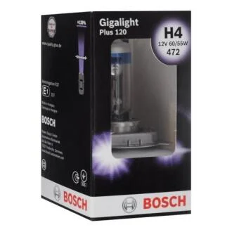 Лампа H4 60/55W 12V Gigalight Plus 120 бокс 1 шт. - кратн. 20 шт - НЕ постачається BOSCH 1 987 301 160