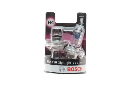 Лампи Gigalight PLUS 150% 12V H4 60/55W (1к-т - 2шт) BOSCH 1 987 301 430