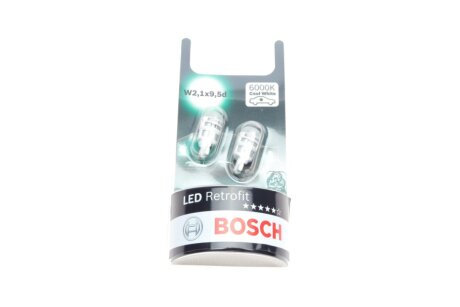 Автолампа світлодіодна RETROFIT W21/5W COOL WHITE к/т 2 шт BOSCH 1 987 301 505