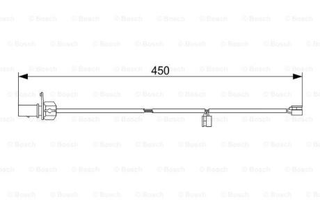 Датчик гальм. колод. передн. AUDI A5 14- BOSCH 1 987 473 583