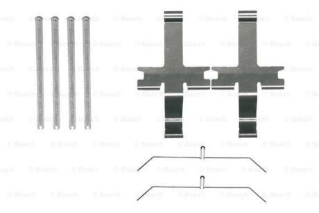 TOYOTA К-т установчий передн. гальм. колодок HILUX VII 2.5 D-4D 4WD 07-15, LAND CRUISER 80 4.2 TD 90-97, LAND CRUISER 90 3.4 i 24V 96-02 BOSCH 1 987 474 485