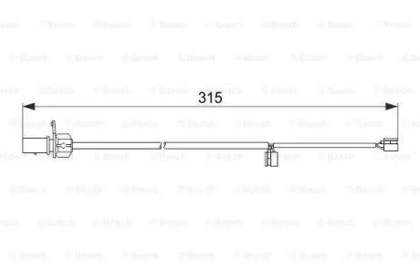 Датчик зношування дискових колодок задній BOSCH 1 987 474 518