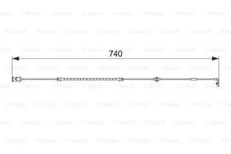 Датчик износа дисковых тормозных колодок Opel Astra G Zafira A 1.2-2.2 98-09 BOSCH 1 987 474 587