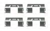 CHEVROLET установчий к-кт. гальм. колод. AVEO 1.2, CRUZE 1.4 13-, FORD TRANSIT CONNECT 1.6 TDCi, OPEL ASTRA J 1.4 09-15 BOSCH 1 987 474 746 (фото 1)