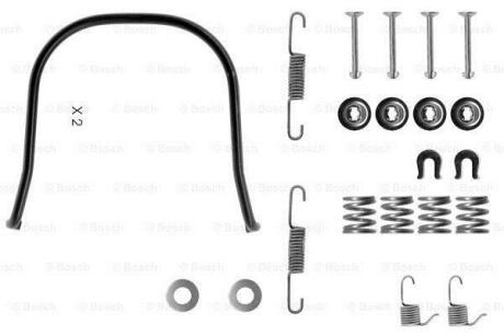 Установчий к-кт. гальм. колод. NISSAN Micra -92 BOSCH 1 987 475 095