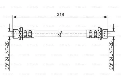 Шланг гальмівний BOSCH 1 987 476 165