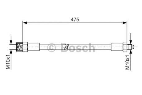 DB шланг гальмівний задній T2/LN1 BOSCH 1 987 476 391