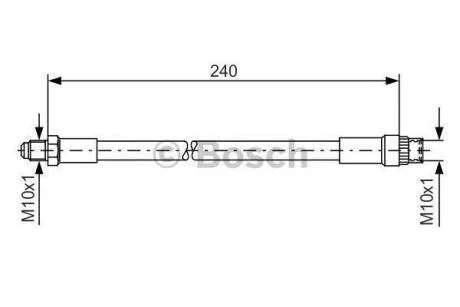 RENAULT шланг гальмівний передн. R21, Clio, Twingo BOSCH 1 987 476 421