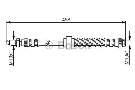 PEUGEOT шланг гальмівний передній 405 92- BOSCH 1 987 476 534