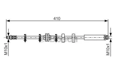 FIAT шланг гальмівний передн.Brava,Bravo -01 BOSCH 1 987 476 639