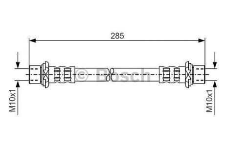 Шланг гальм. передн. TOYOYA LAND CRUISER 09-17 BOSCH 1 987 476 725