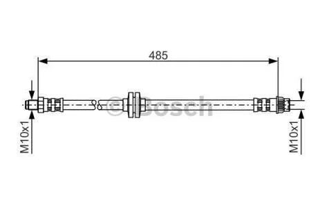 RENAULT шланг гальмівний передн. лів./прав. Clio 05- BOSCH 1 987 476 827