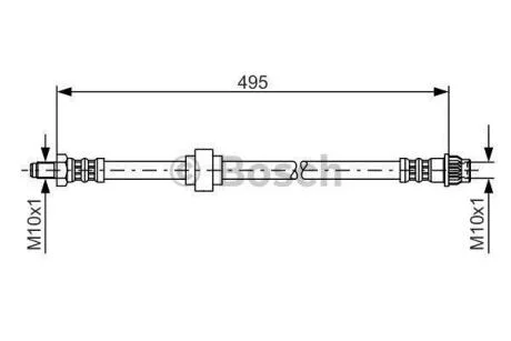RENAULT шланг гальмівний передн. Espace III -02 BOSCH 1 987 476 953