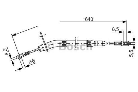 DB трос ручн. гальм. л. W123 BOSCH 1 987 477 011
