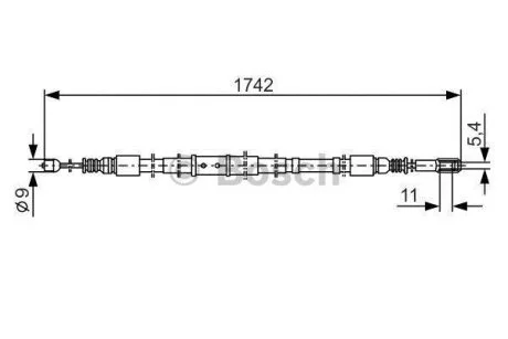 AUDI Трос ручн.тормоза лев./прав. 80/90 90- BOSCH 1 987 477 305