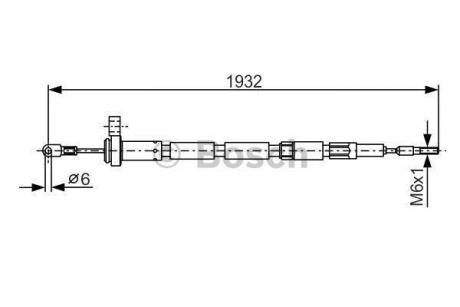 VOLVO трос ручного гальма 240-260 75- BOSCH 1 987 477 346
