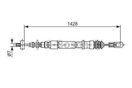 VOLVO трос ручного гальма 480-440 87- BOSCH 1 987 477 353