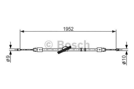 DB трос ручного гальма W211 передн. BOSCH 1 987 477 851