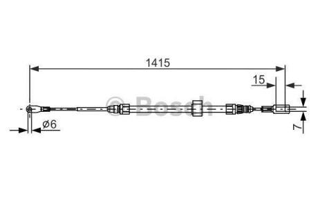 DB трос ручного гальма SPRINTER 1435 285 передн. BOSCH 1 987 477 856