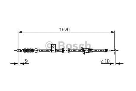 VOLVO трос ручного гальма 1615/1470 мм S40 00- BOSCH 1 987 477 893