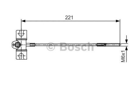 Трос гальмівний середній NISSAN ALMERA 00- BOSCH 1 987 477 913