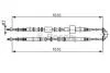 OPEL трос ручн.гальма лів./прав Meriva -10 (1610mm) BOSCH 1 987 477 936 (фото 1)