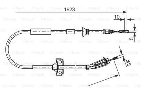 VOLVO трос ручного гальма лів./прав. S60 I BOSCH 1 987 477 999